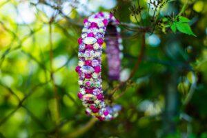 Jewelry for hair in a summer garden